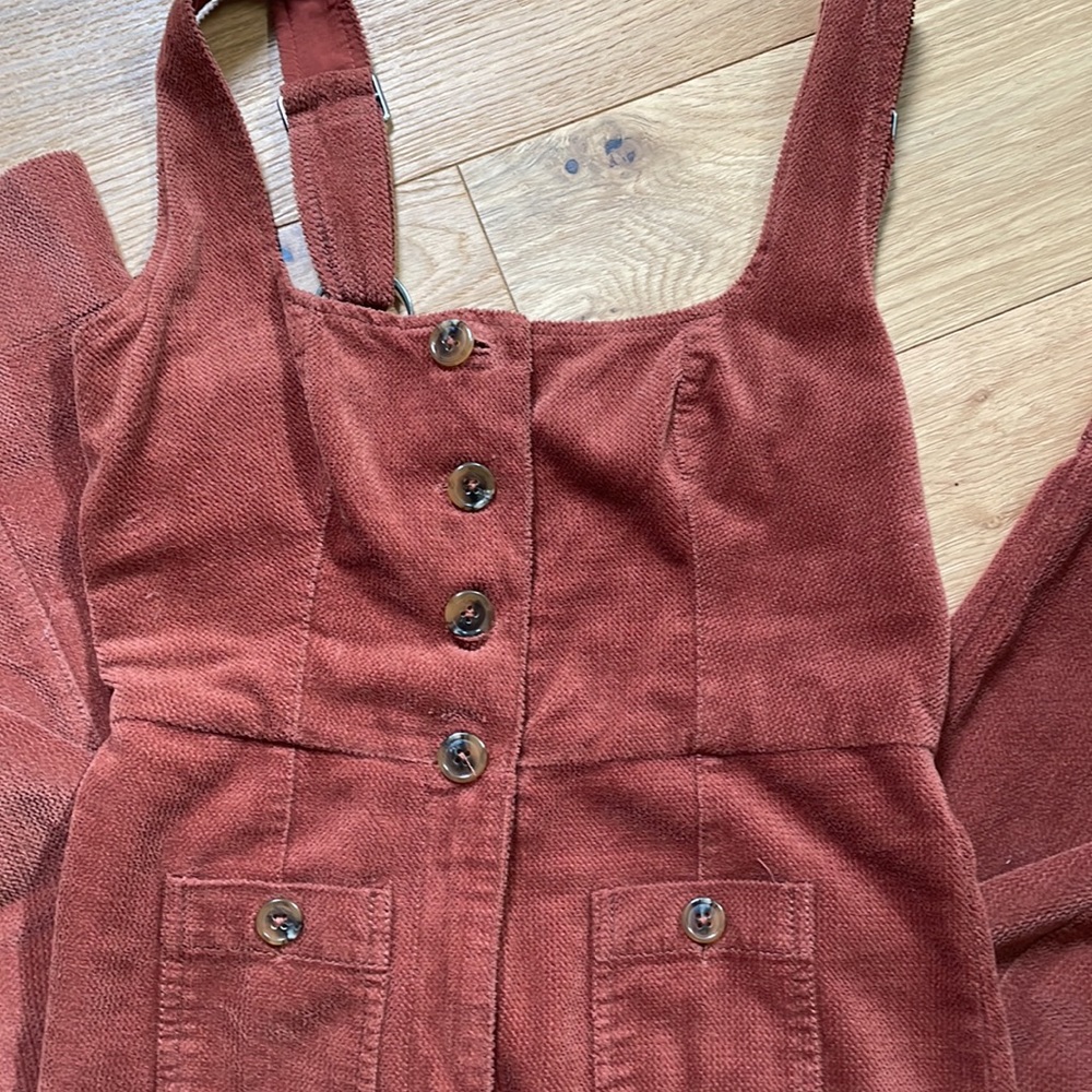 🍄Urban Outfitters🍄  Corduroy Festival Jumpsuit Size Small Petite - Picture 8 of 9